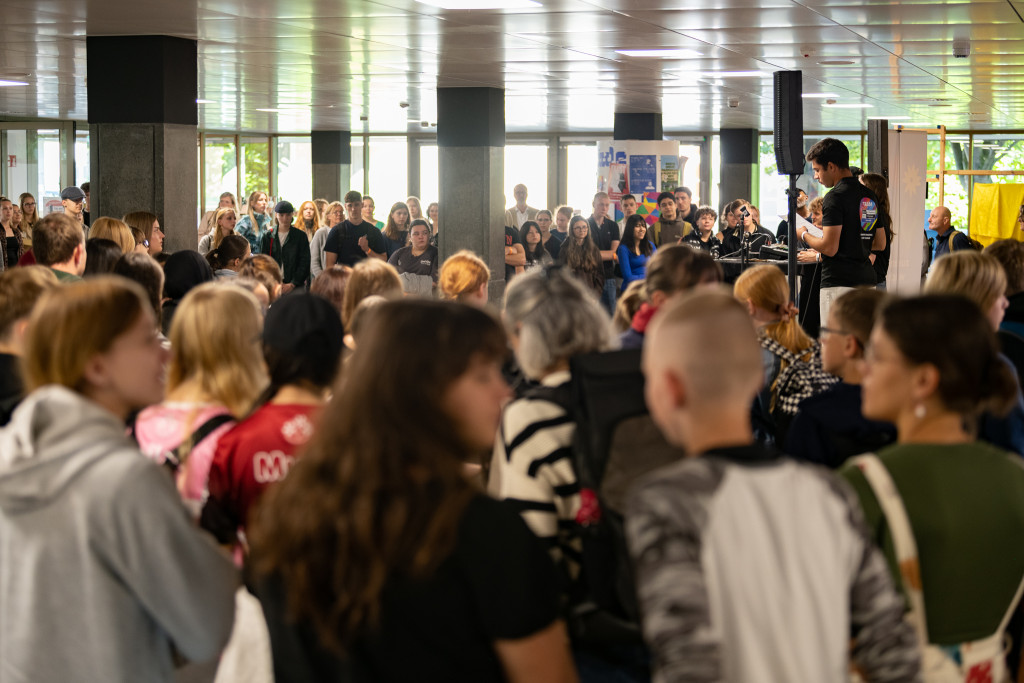 Die Begrüßung in der Mensa am Park in Weimar